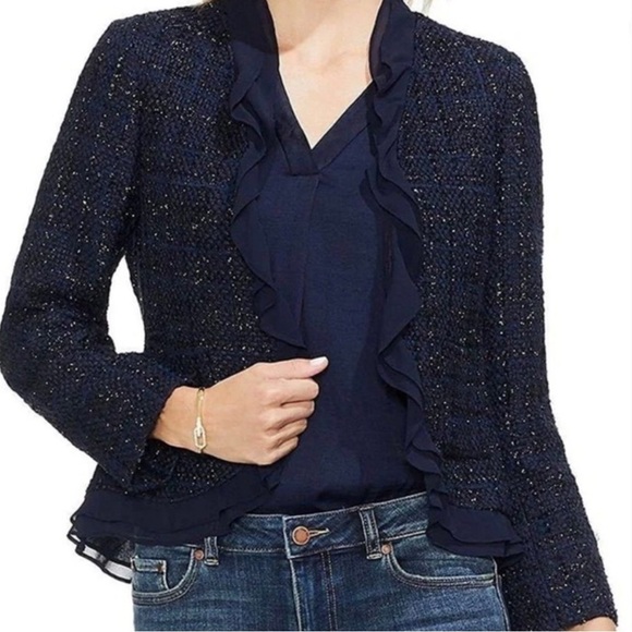 NWT Women's Vince Camuto Embellished Tweed Blazer - Picture 1 of 10